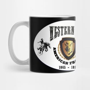 Western Era aka American Frontier - White, Black and Gold Mug